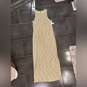 Old Navy Yellow and Gray Maxi Dress